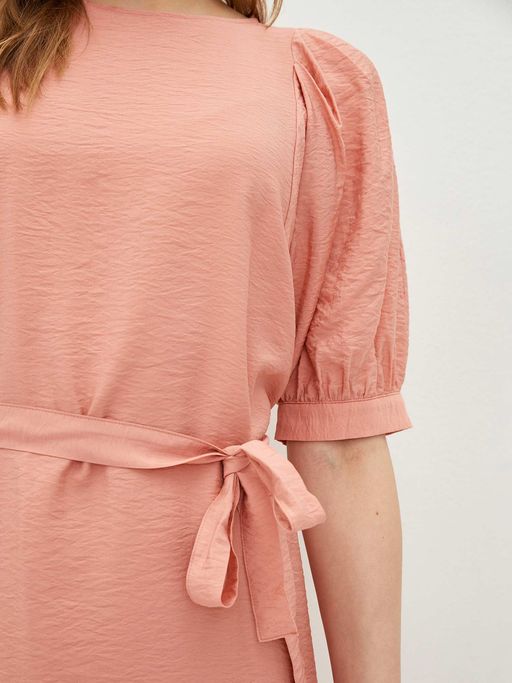 chinese dress ladies LC WAIKIKI Woman V Neck Plain Short Sleeve Denim Dress 38 Beige Rodeo: Buy  Online at Best Price in Egypt