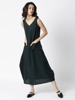 RAREISM - Green Solid Dresses