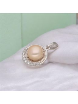 Sri Jagdamba Pearls - 925 Silver Olivia Simple Pearl Pendant