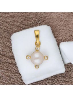 Sri Jagdamba Pearls - 925 Sterling Silver Omaja Simple Pearl Pendant