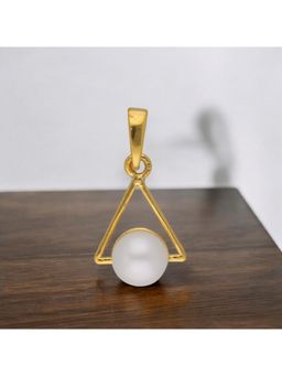 Sri Jagdamba Pearls - 925 Sterling Silver Jagrati Simple Pearl Pendant