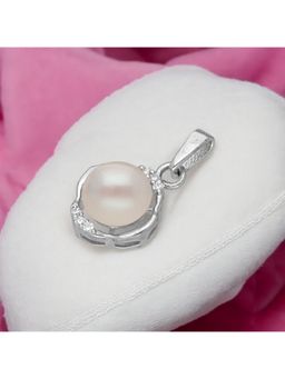 Sri Jagdamba Pearls - 925 Sterling Silver Jagrati Light Weight Pearl Pendant