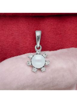 Sri Jagdamba Pearls - 925 Sterling Silver Simple Pearl Pendant