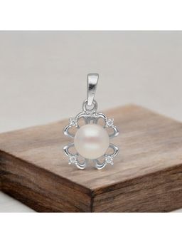 Sri Jagdamba Pearls - 925 Sterling Silver Udyati Simple Pearl Pendant