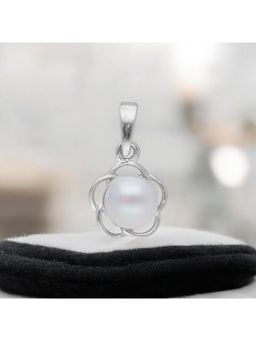 Sri Jagdamba Pearls - 925 Silver Ella Collection Floral Pearl Pendant