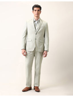 Arrow - Mens Green Tailored Fit Ceremonial Blazer with Waistcoat & Pant (Set of 3)