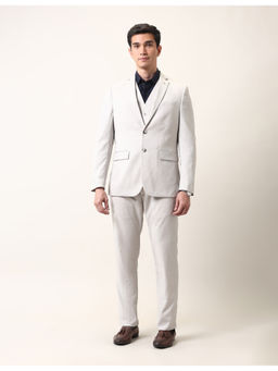 Arrow - Mens Grey Tailored Fit Ceremonial Blazer with Reversible Waistcoat & Pant (Set of 3)