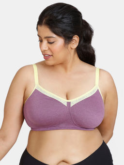 Zivame - Happy Basics Double Layered Non-wired Full Coverage T-shirt Bra Purple Passion Purple