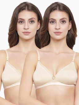 Floret - Wirefree Non-padded Seamless Bra - Nude