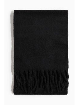 H&M - Women Black Brushed-Finish Scarf