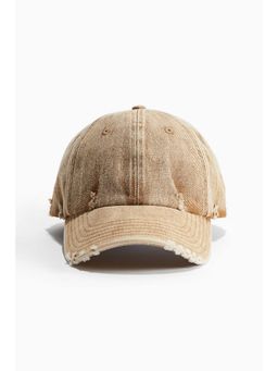 H&M - Men Beige Cap With Hard-Worn Details