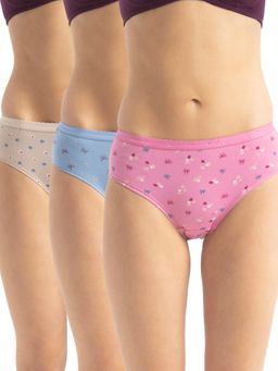 Jockey - 1410 Women Medium Coverage Super Combed Cotton Bikini-Light Assorted(Packof 3)