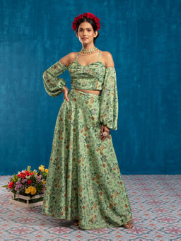 Gajra Gang - Fusion Lehengas Set 2 GGLEH32 (Set of 2)