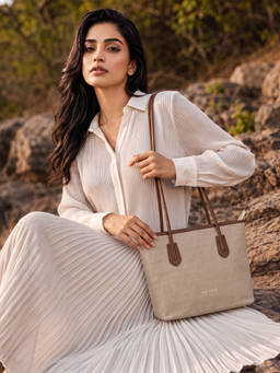 Metro - Beige Womens Tote Bag