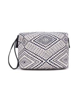 Astrid - Textured Pouch With Zipper Closure And Wristlet Grey