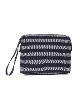 Astrid - Textured Pouch With Zipper Closure And Wristlet Silver
