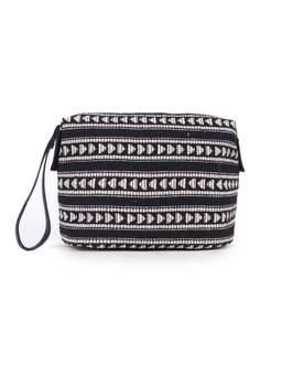 Astrid - Textured Pouch With Zipper Closure And Wristlet Grey