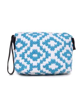 Astrid - Textured Pouch With Zipper Closure And Wristlet Clear