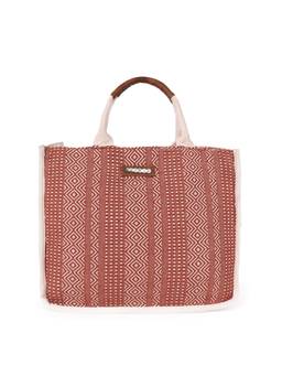 Astrid - Box Hand Bag With Zipper Closure For Girls And Women Brown