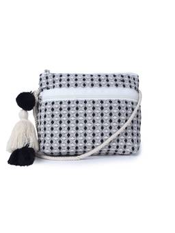 Astrid - Textured Sling Bag For Girls And Women With Zipper Closure And Tassels Black