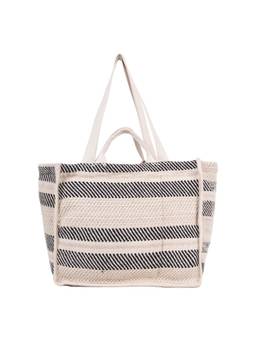 Astrid - Textured Tote Bag With Double Handle And Zipper Closure For Women Cream