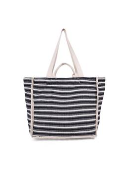Astrid - Textured Tote Bag With Double Handle And Zipper Closure For Women Grey