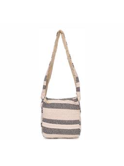Astrid - Beige Textured Tote Crossbody Bag With Zipper Closure For Women