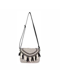 Astrid - Embellished Sling Bag With Tassels And Adjustable Strap For Women