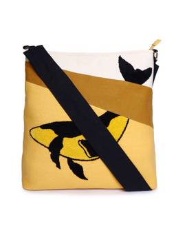Astrid - Embroidered Bag For Women With Zipper Closure Yellow
