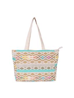 Astrid - Tote Bag For Women With Zipper Closure Beige
