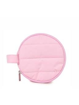 Astrid - Pink Round Pouch With Tassels And Zipper Closure