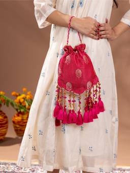 Suave Bags - Gulnar Potli Bag Pink