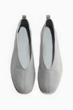 H&M - Women Turquoise Leather Ballet Pumps