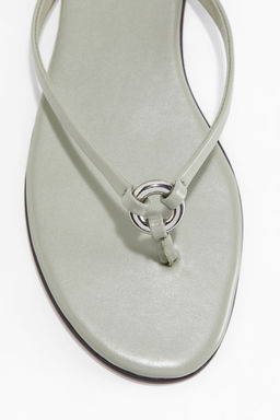 H&M - Women Green Ring-Detail Flip-Flops