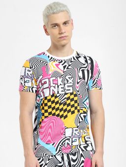 Jack & Jones - White Printed Co-ord T-shirt