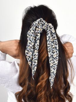 Joker and Witch - Joker & Witch Audra Black Florall Scarf Scrunchie