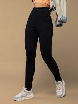 Miss Chase - Womens Black High Rise Denim Jeans