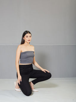 Miss Chase - Women's Black Skinny Fit High Rise Regular Length Stretchable Denim Jeans