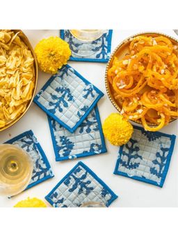 House of Ekam - Indigo Twig Coaster Set