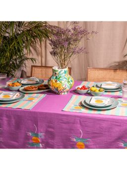 House of Ekam - Nimbu Mirchi Table Cloth (6 Seater)