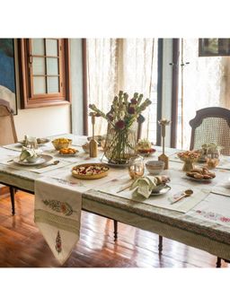 House of Ekam - Saanjh Multi Cypress Table Cloth (6 Seater)