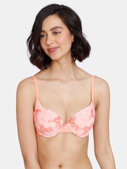 Zivame - Summer Blooms Push-Up Wired Medium Coverage Bra - Desert Flower-Peach