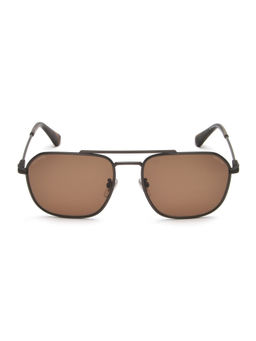 Police - Brown Alloy Metal Full Rim Square Shape Sunglass Size 57 For Men