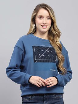 Monte Carlo - Blue Printed Sweatshirt