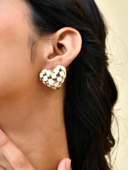 Voylla - Trendy Candy Heart Stud Earrings