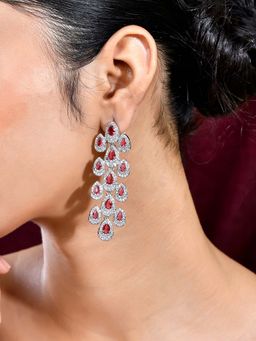 Voylla - Pink Royal Romance Inanna Statement Earrings