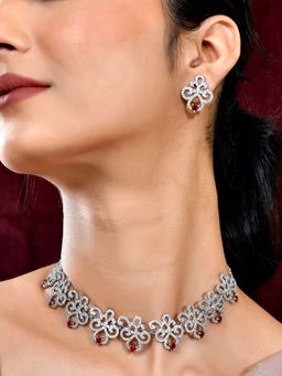 Voylla - Royal Romance Anna Collar Stone Necklace and Earrings