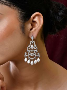 Voylla - White Royal Romance Margaret Earrings