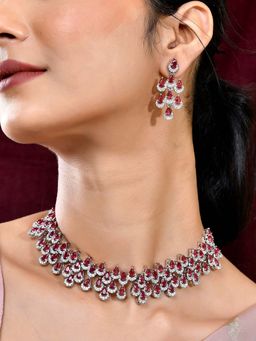 Voylla - Royal Romance Blossom Necklace and Earrings