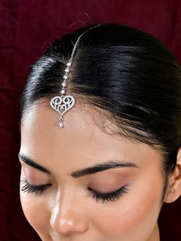 Voylla - Pink Royal Romance Noory Maangtika